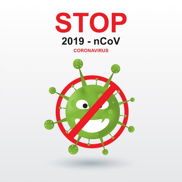 Vector coronavirus 2019-ncov. virus corona sobre fondo blanco aislado