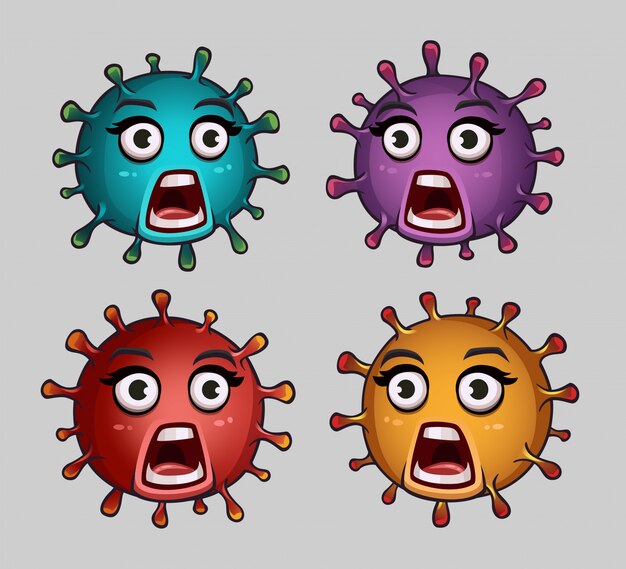 Coronavirus con cara de sorpresa