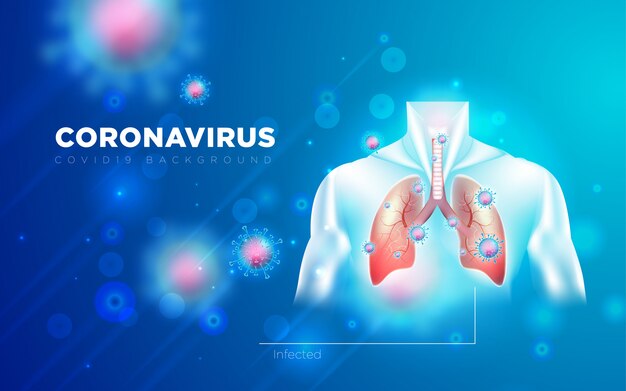 Coronavirus infectado de pulmón 2019