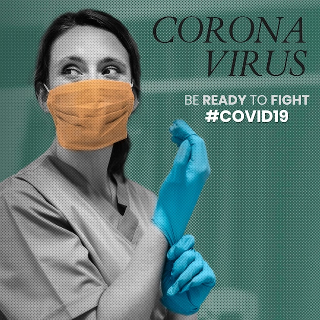Vector coronavirus, prepárate para luchar contra la plantilla covid-19