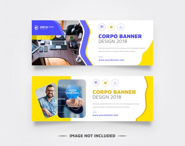 Vector corpo - banner web de negocios