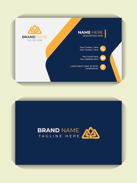 Corporativo y colorido fondo profesional lujo diseño único tarjeta de visita de doble cara
