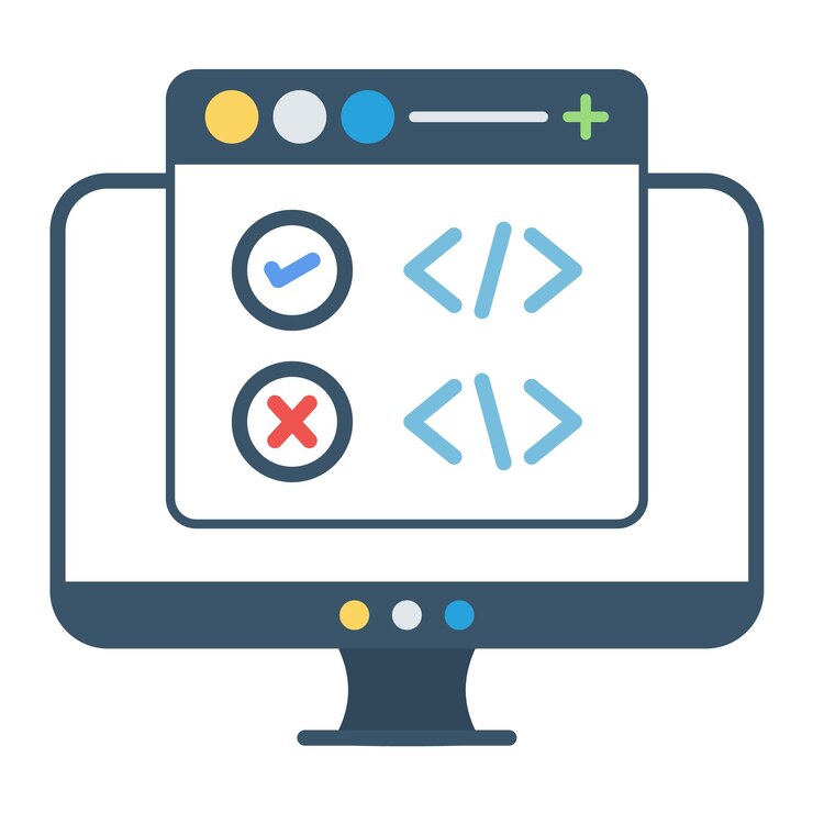 Vector corrección de códigos ilustración plana