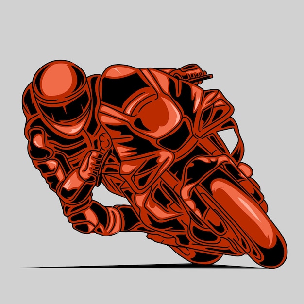 Corredores de deportes de motor haciendo curvas. Vector de fondo