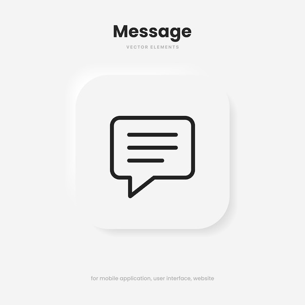 correo 3d, carta, mensaje, chat, hablar, diálogo, símbolo de icono de publicación para la interfaz de usuario del sitio web de la aplicación móvil