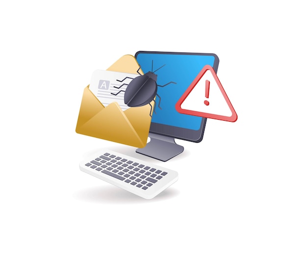 Correo electrónico de advertencia de ataque de virus