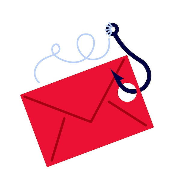 Correo electrónico con un icono de virus Ilustración vectorial