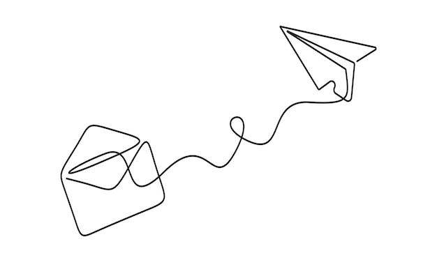El correo electrónico, el papel, el avión, el envío de un mensaje.