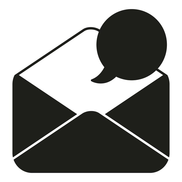 Correo nuevo icono de mensaje vector simple Botón de compartir Aplicación de Internet