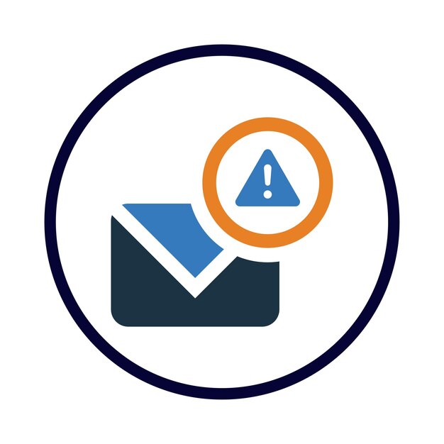 correo spam correo informático alerta icono de correo spam