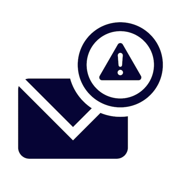 correo spam correo informático alerta icono de correo spam