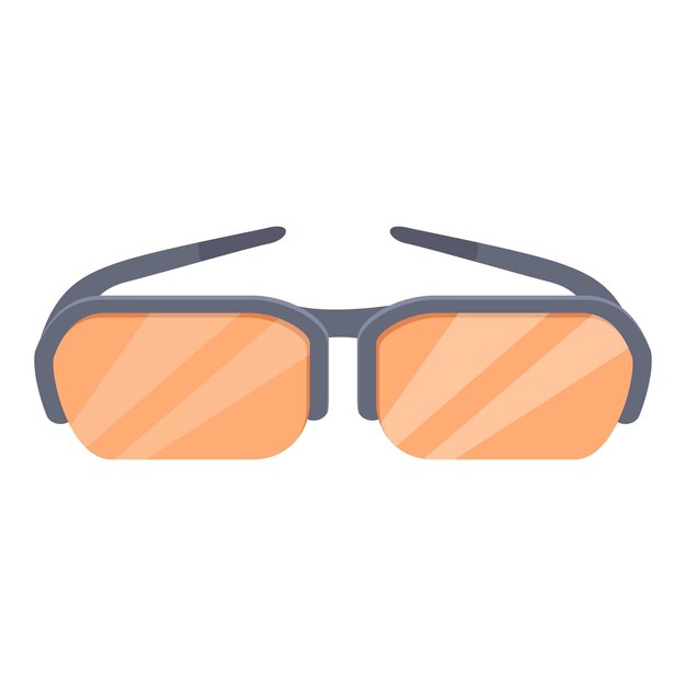 Correr gafas de sol icono vector de dibujos animados entrenamiento de la mañana