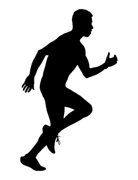 Correr Hombres silueta Correr Entrenamiento Persona Ilustración vectorial