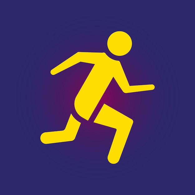 Correr icono de moda graciosa ilustración vectorial abstracta obras de arte coloridas diseño encantador