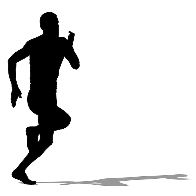 Corriendo siluetas ilustración vectorial