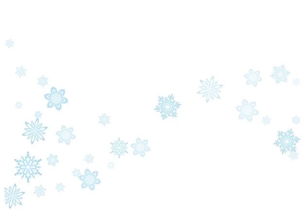 Corriente de ventisca de copos de nieve azul de Navidad en la luz
