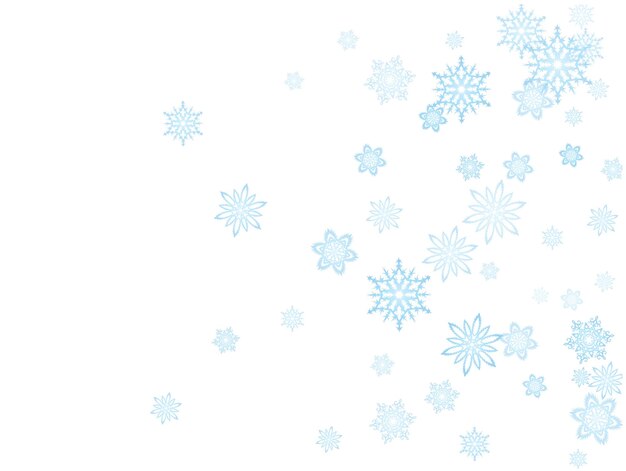 Corriente de ventisca de copos de nieve azul de navidad en la luz