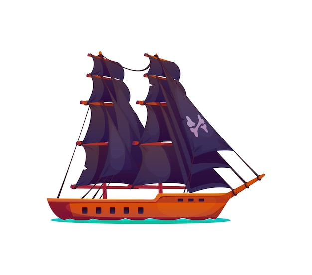 El corsairo pirata es una velera caravella histórica.