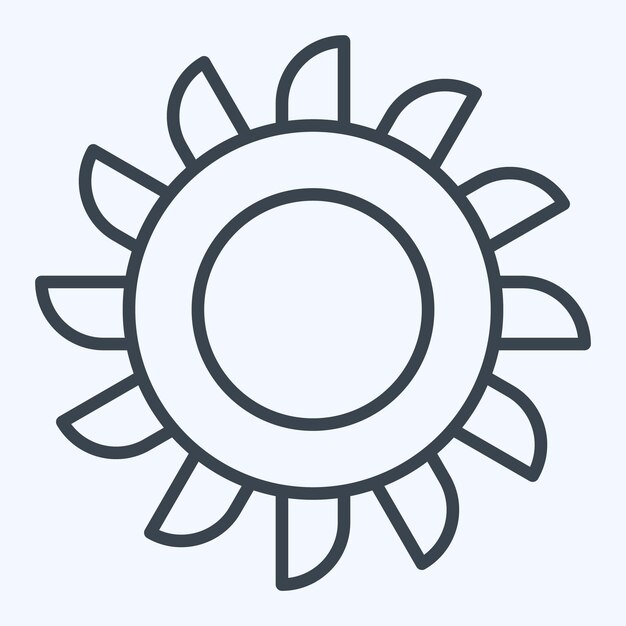 Cortador de iconos relacionado con el estilo de línea de símbolos de minería diseño simple editable