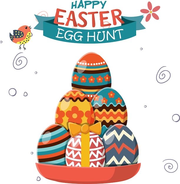 cortar elementos de Pascua ilustración vectorial