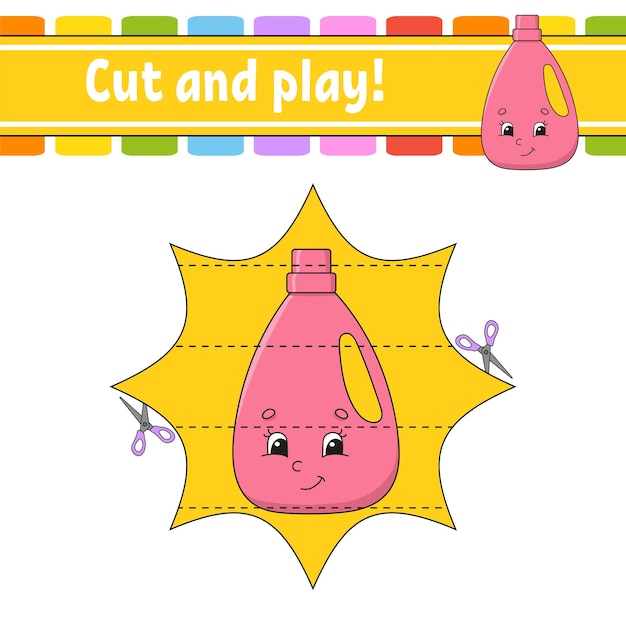 Cortar y jugar juego para niños