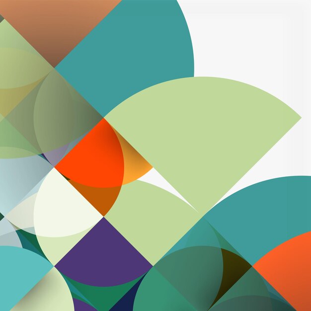 Corte círculos de papel mosaico mezcla diseño de patrones geométricos Plantilla de presentación de negocios o tecnología diseño de folleto o volante o banner web geométrico