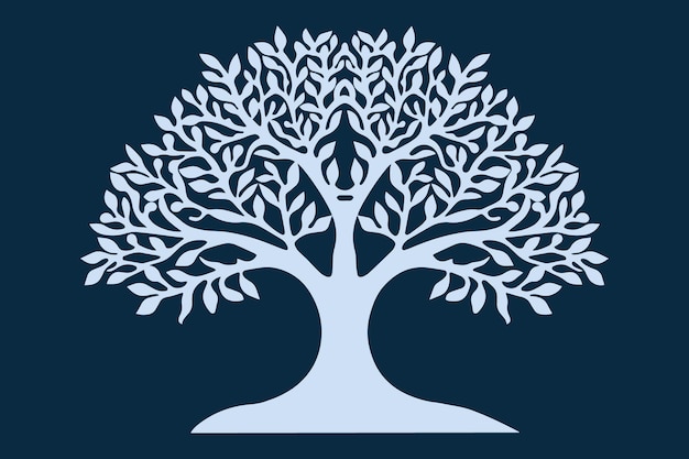 El corte por láser del árbol es un archivo de corte vectorial.