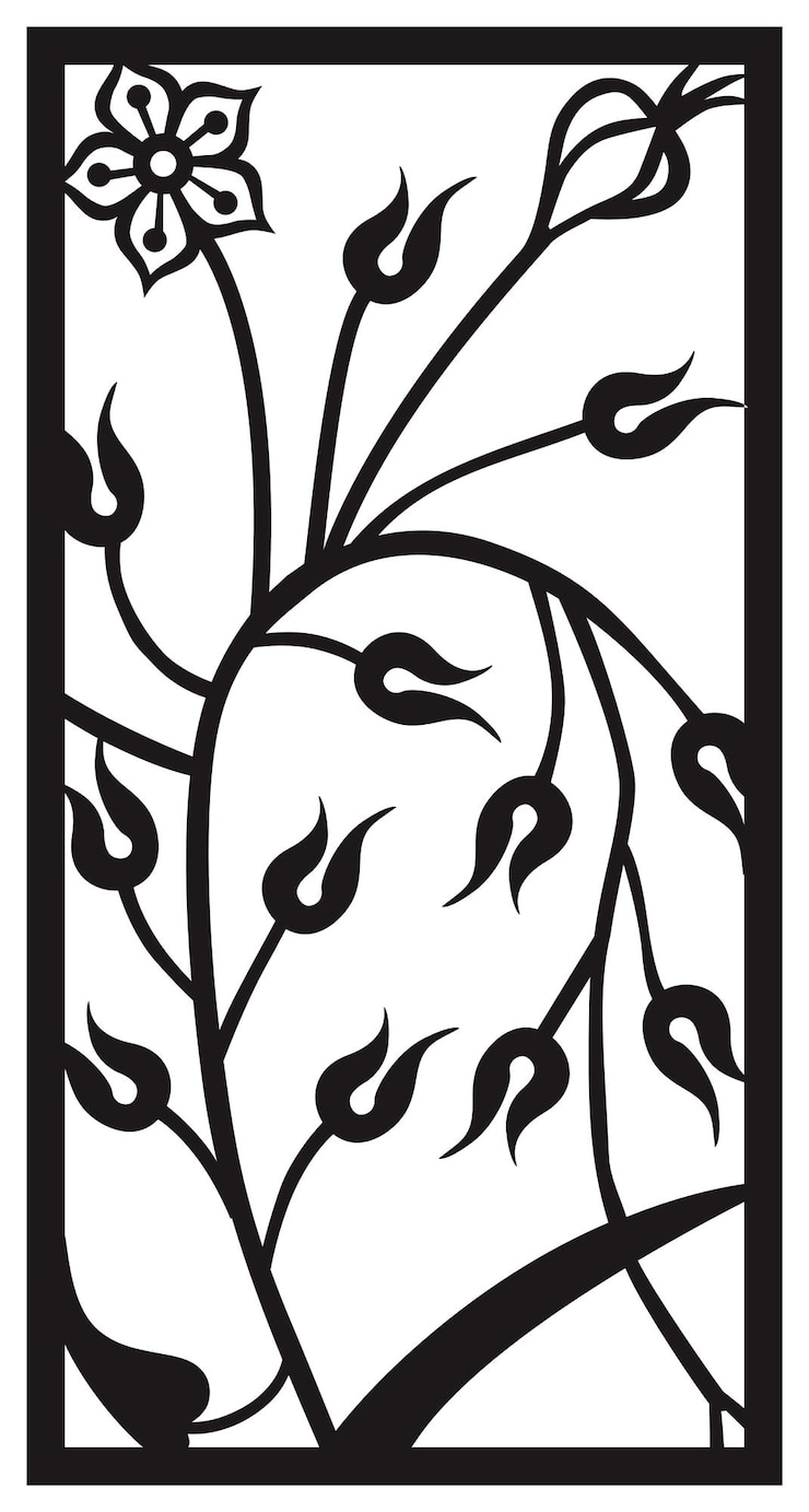 Vector el corte por láser vectorial del motivo de la partición de las cercas de la fachada de las costuras del patrón del archivo cnc del láser