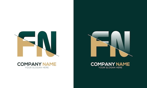 Corte de letras FA AF y logotipo vinculado con diseño de logotipo de monograma creativo