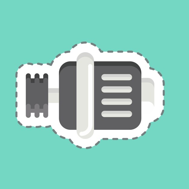 El corte de la línea de la pegatina es un generador relacionado con el símbolo del servicio de automóviles. El estilo de glifo es editable.
