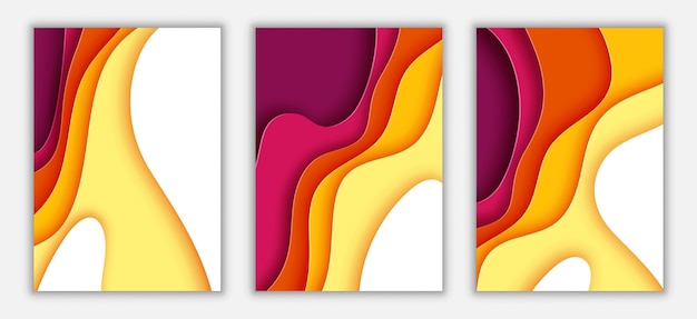 Corte de papel de banner de negocios A4 vertical
