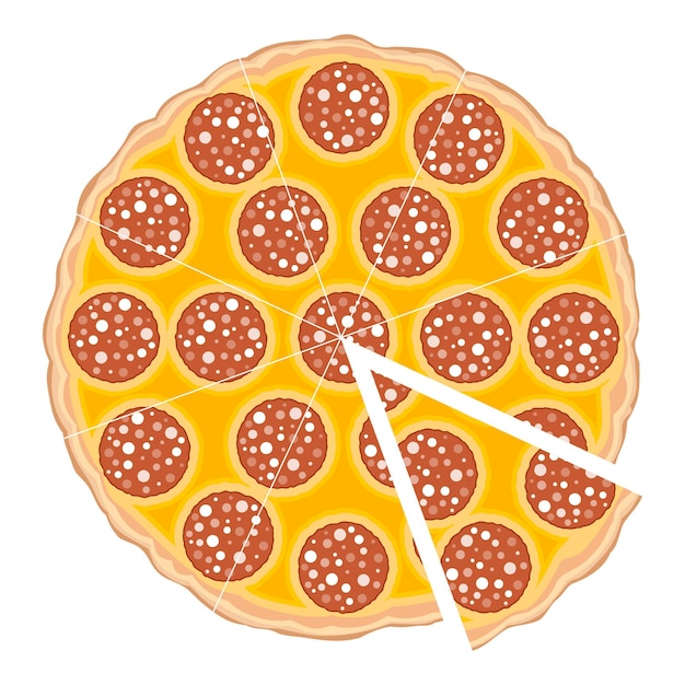 El corte de la pizza.