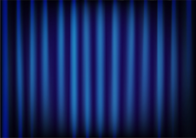 Vector cortina azul y luz