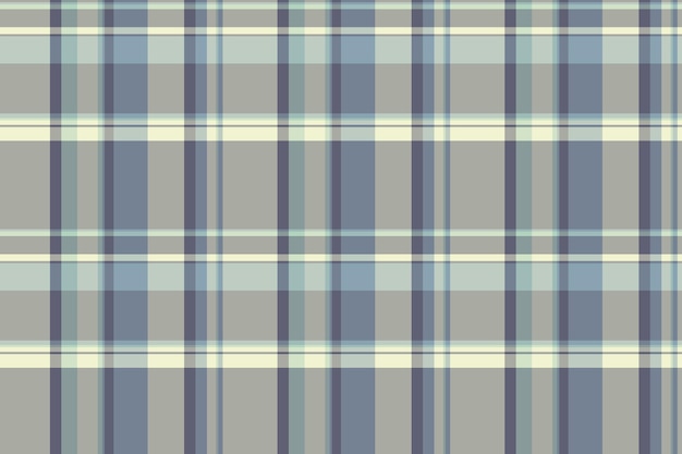 Cortina de comprobación textil sin costuras tela de comercio fondo tartan patrón de ornamentación vectorial textura a cuadros en colores pastel y gris