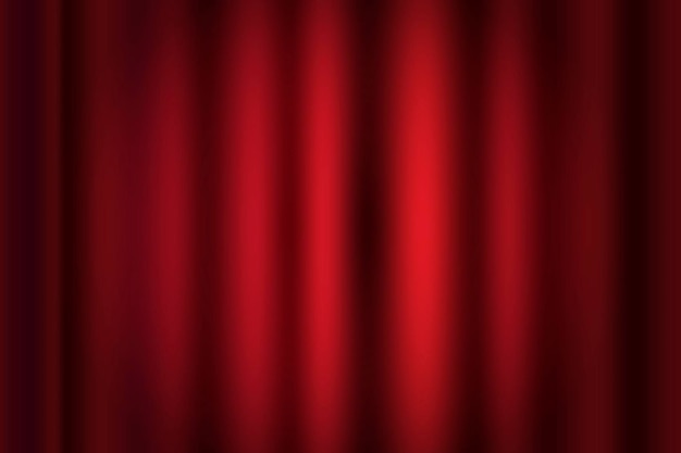 Cortina de teatro roja cortina de borgoña con iluminación de candilejas ilustración vectorial imagen de archivo