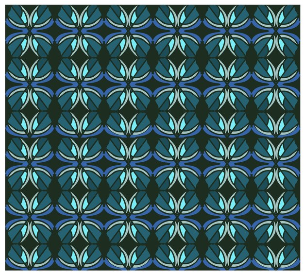 cortinas sin costuras verde y azul monocromático patrón abstracto diseño de fondo textiles azulejos