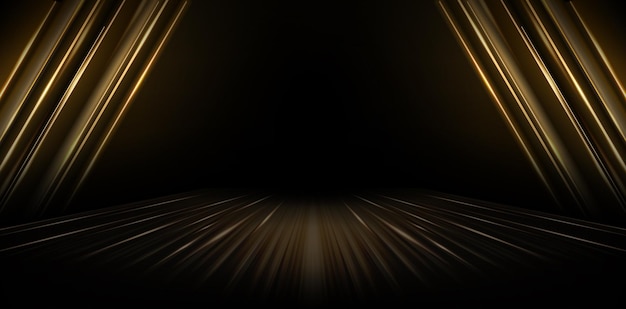 cortinas de líneas doradas de escenario de ilustración vectorial con canal alfa para tiendas minoristas de letreros de comercio electrónico