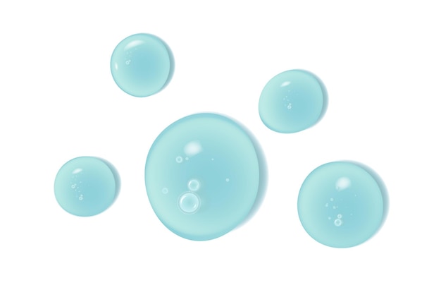 Cosmetic moisturizing liquid drops on green blue pastel backgroundToner or lotion Hyaluronic serum