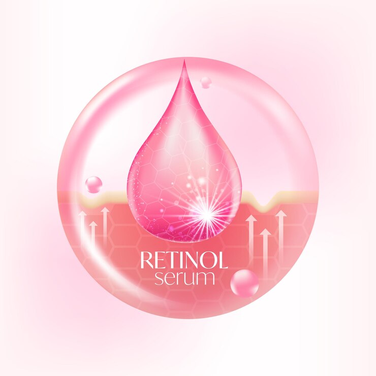 Vector cosmético para el cuidado de la piel con suero de retinol