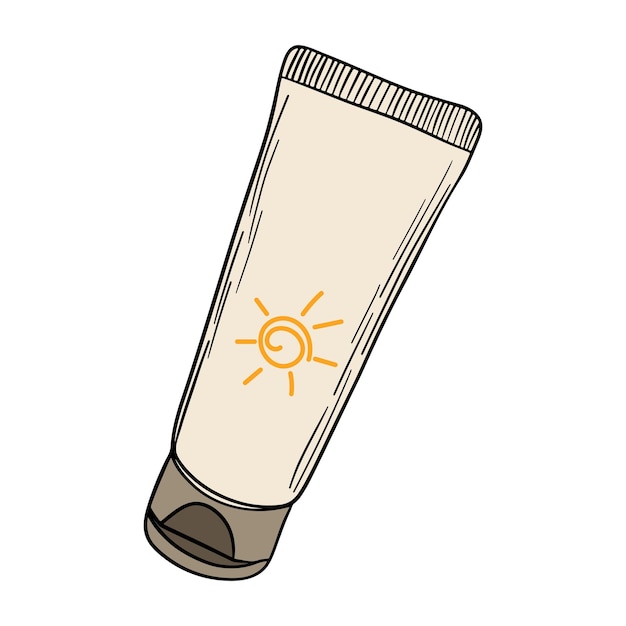 Cosméticos de protección solar SPF para las vacaciones de verano en la playa Tubo de bloqueo solar para el cuidado de la piel