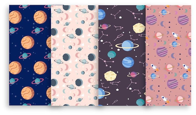 Cosmic Patterns Una serie de diseños con temática espacial