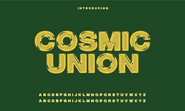Cosmic Union Bold Gold Font para títulos llamativos