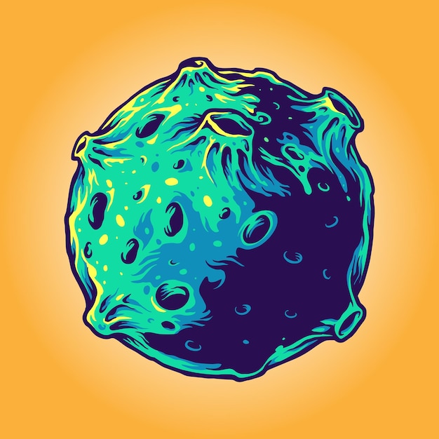 Cosmonauta de la galaxia del planeta de la historieta
