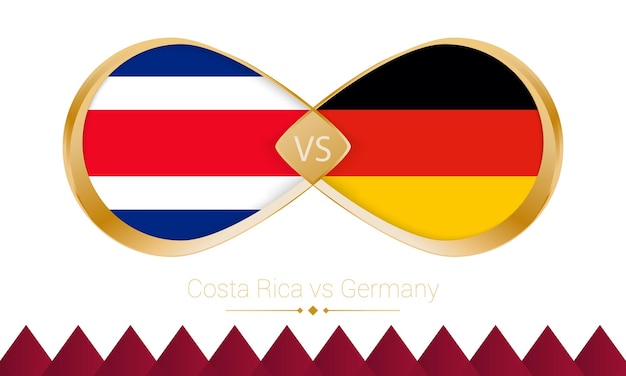 Costa rica vs alemania icono de oro para partido de fútbol 2022