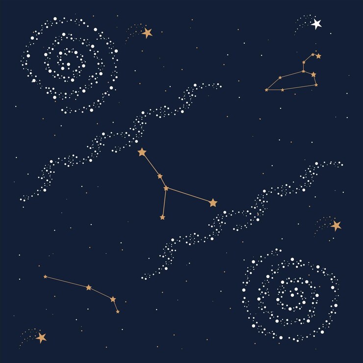Vector costelaciones espacio exterior