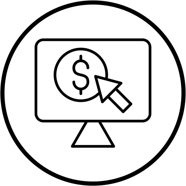 Costo de diseño vectorial por estilo de icono de clic