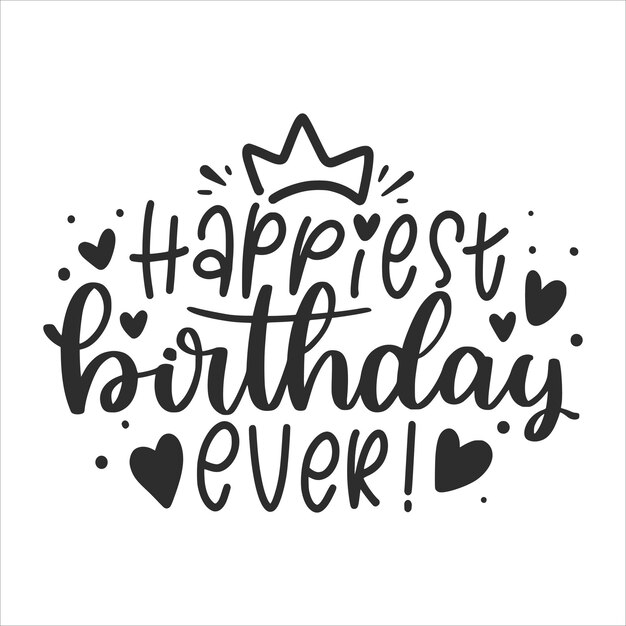 Cotizaciones de letras de cumpleaños para el diseño de carteles y camisetas
