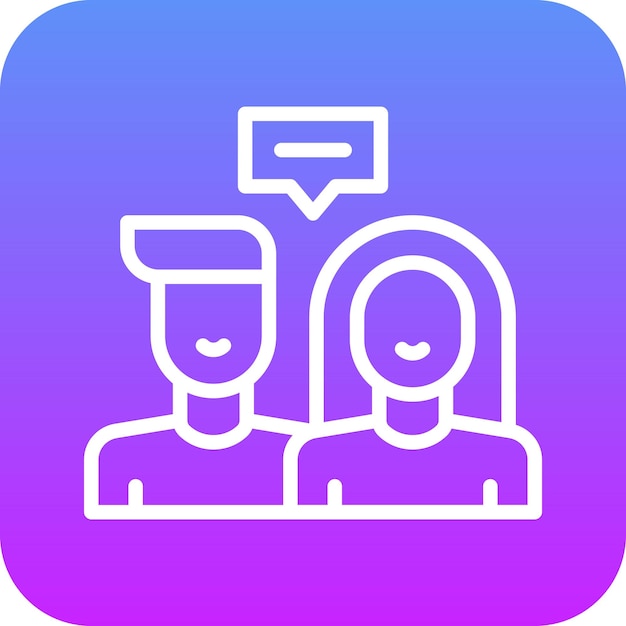 Couple Counseling ilustración del icono vectorial del conjunto de iconos de salud mental