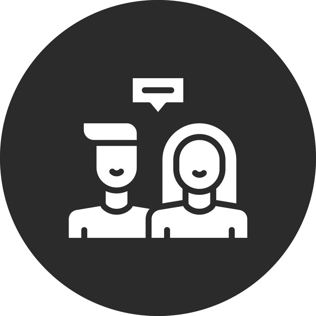 Couple Counseling ilustración del icono vectorial del conjunto de iconos de salud mental