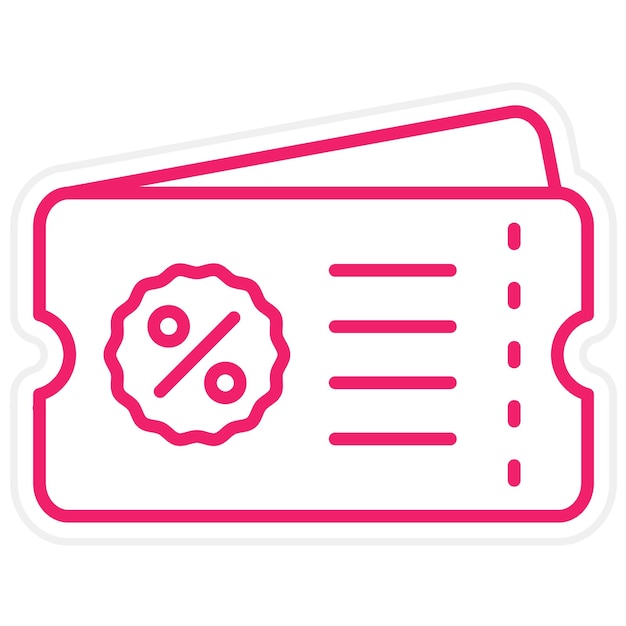 Coupones de descuento de diseño vectorial Estilo de icono